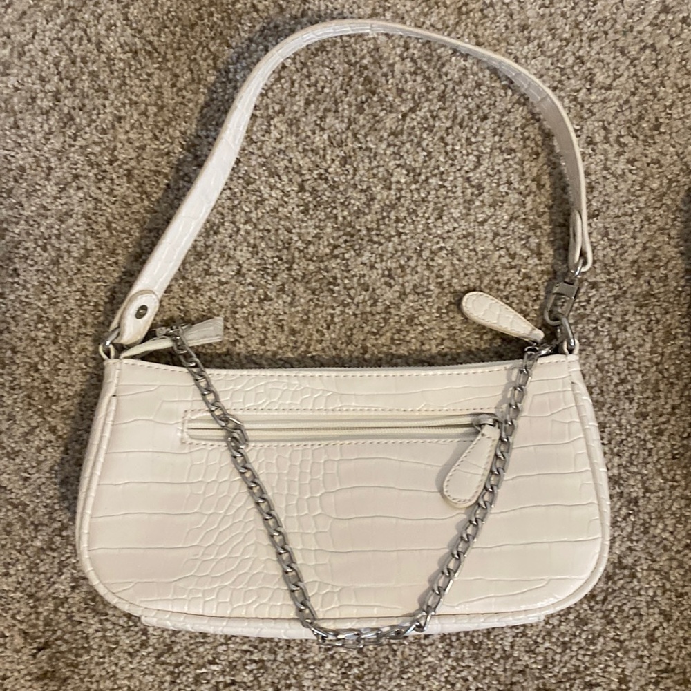 y2k chain white handle bag